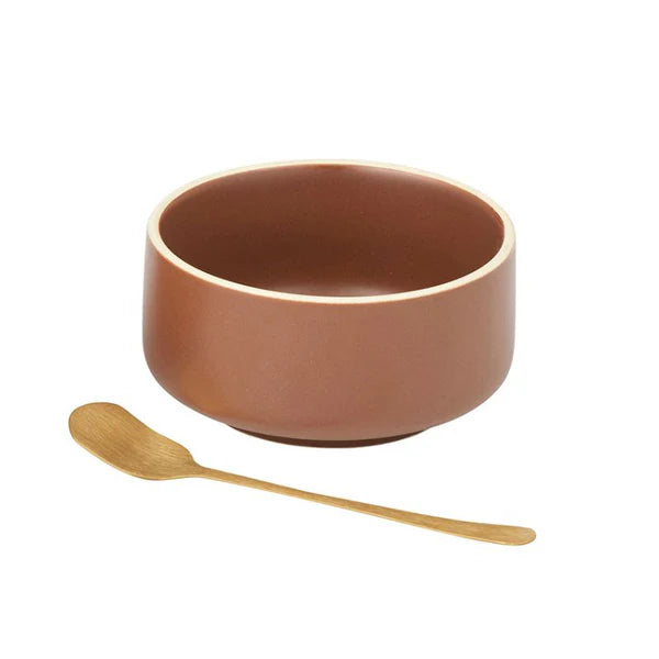 Paxton 2pc Bowl w/Spoon 10x5cm Rust )