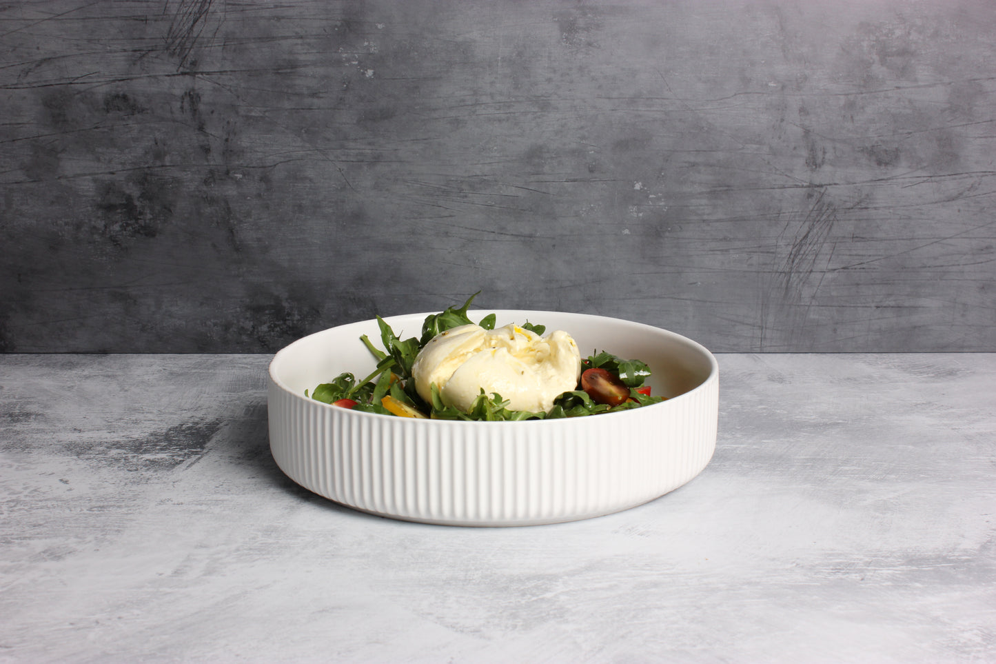 Matte White Salad Bowl - Size: 26cm