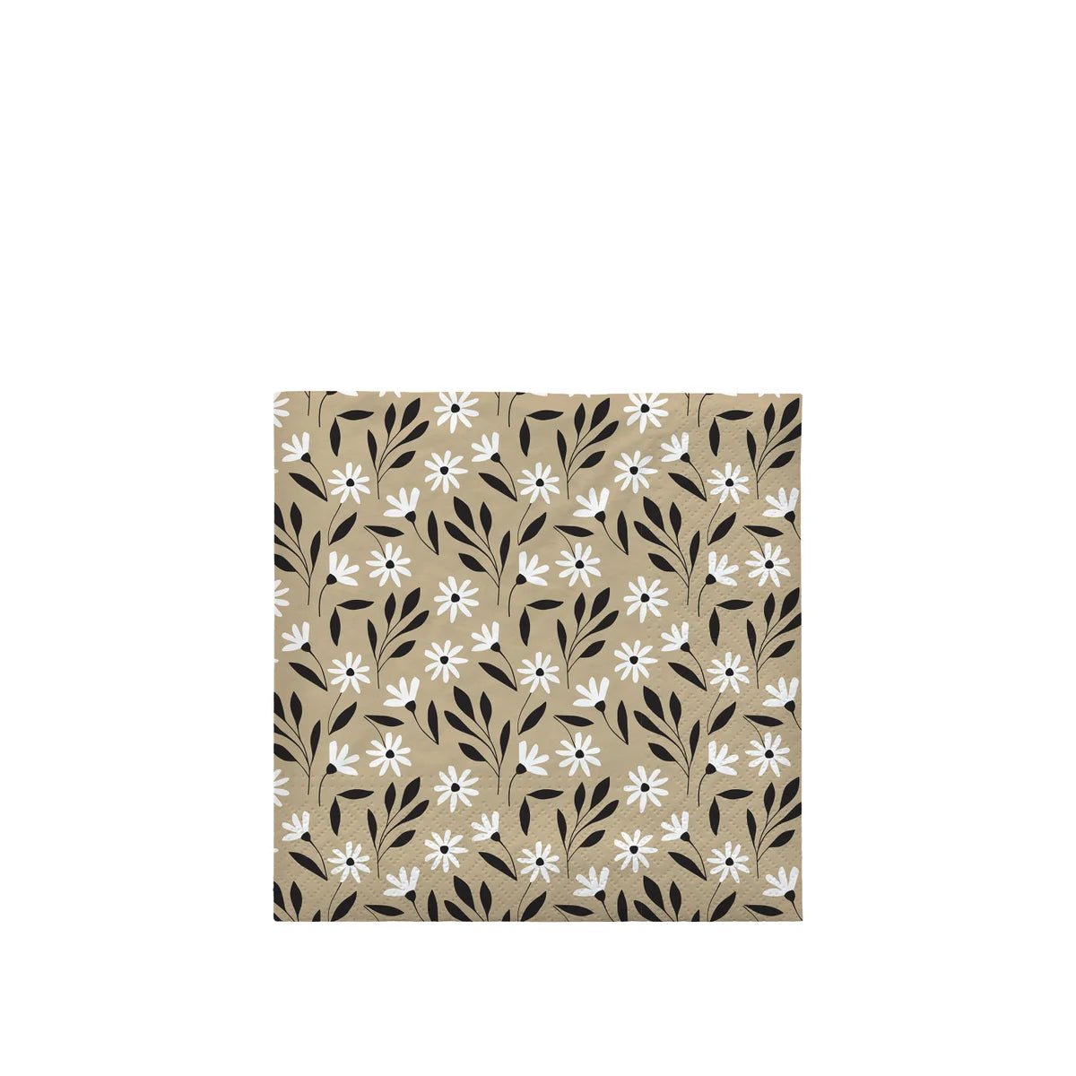 BROSTE Paper Napkin Meadow - Beige/Black- Pack Of 20 - Just A Pinch Co