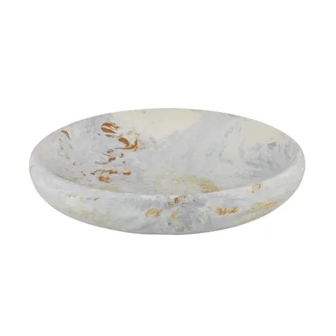 Hadley Resin Shallow Bowl 34x7cm Steel - Just A Pinch Co