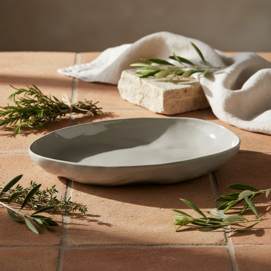 Flax Platter 38x30 -Grey