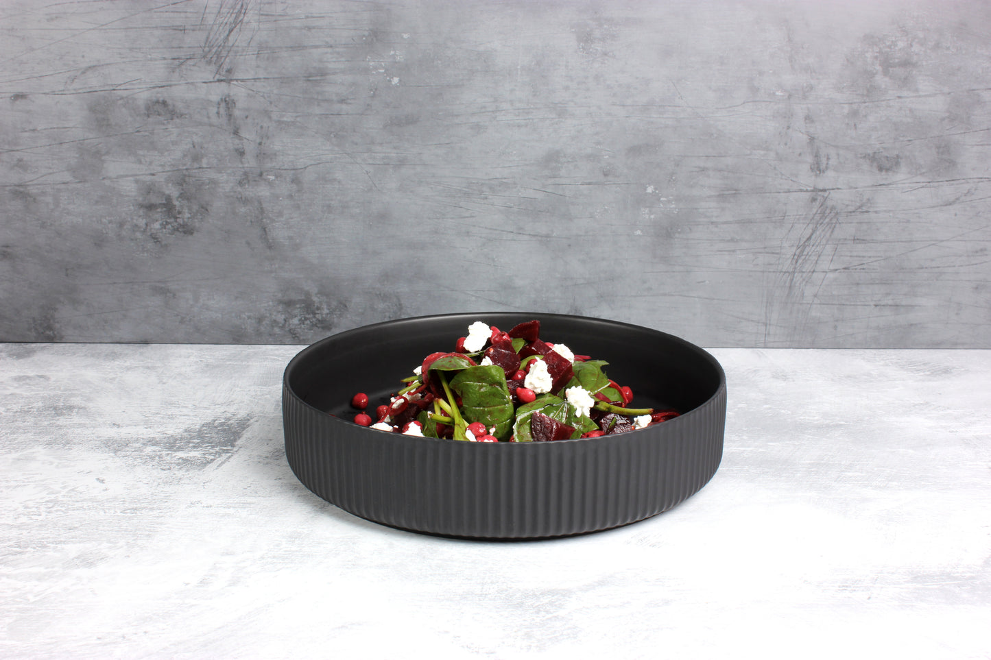 Matte Black Salad Bowl - Size: 26cm
