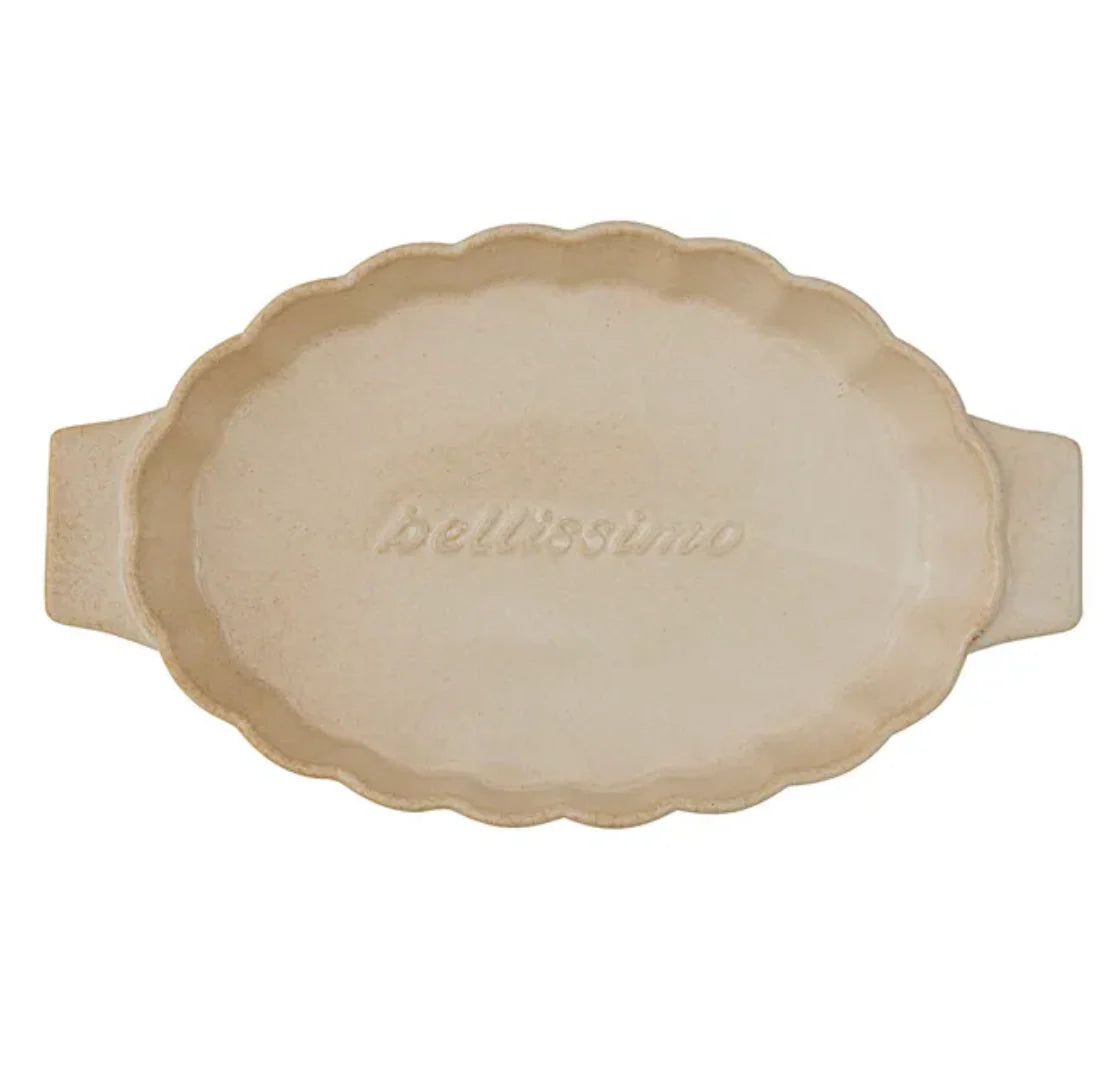 Toscana Ceramic Baker 38x23x6.5cm Nat