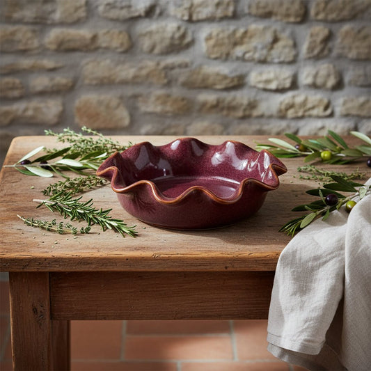 Amore Ceramic Baker/Dish 15x4cm Burgundy - Just A Pinch Co
