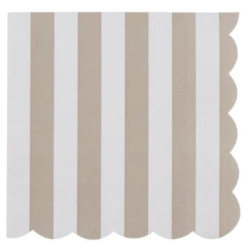 Carnival 20pk 3 Ply 33cm Napkin Taupe - Just A Pinch Co