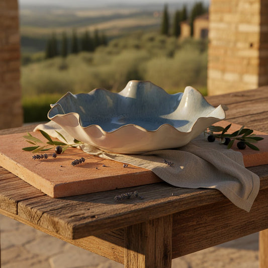 Costera Ceramic Bowl 28x6cm Steel Blue - Just A Pinch Co