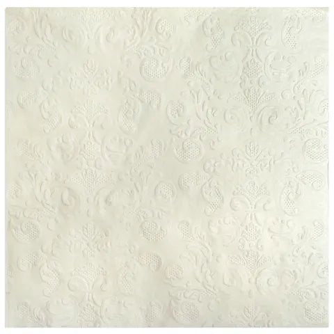Embossed 20pck 3 Ply 33cm Napkin White - Just A Pinch Co