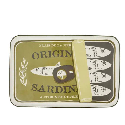 Lisbon Cer Sardine Platter 25x38.5cm Grn