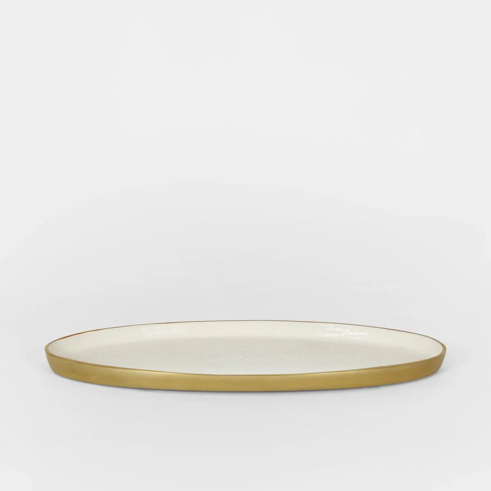 Elsa Oval Plate White Gloss