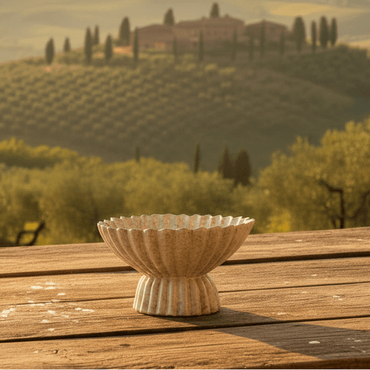 Gaia Ceramic Footed Bowl 26x14.5cm - Just A Pinch Co