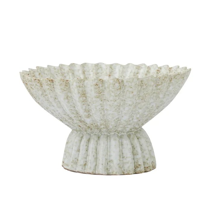 Gaia Ceramic Footed Bowl 26x14.5cm - Just A Pinch Co