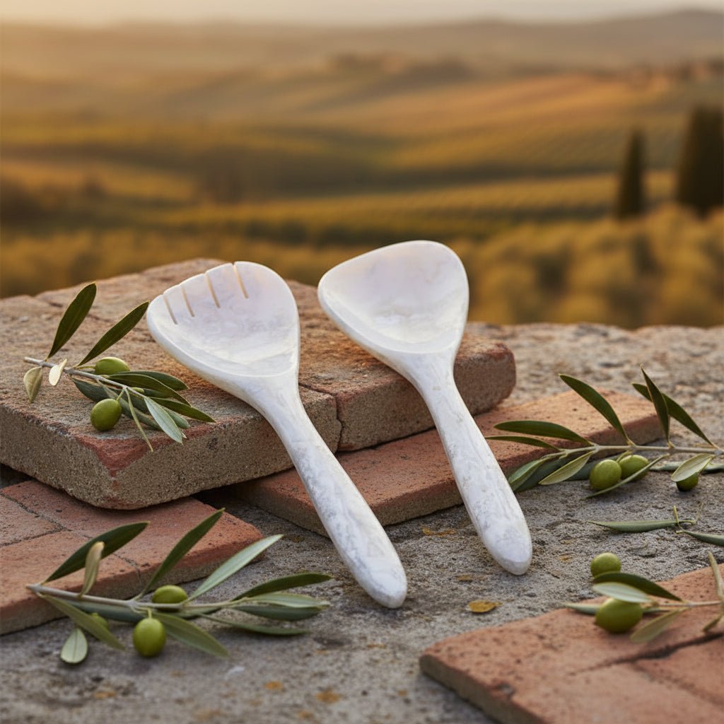 Hadley S/2 Resin Salad Server 26.5x8cm - Just A Pinch Co