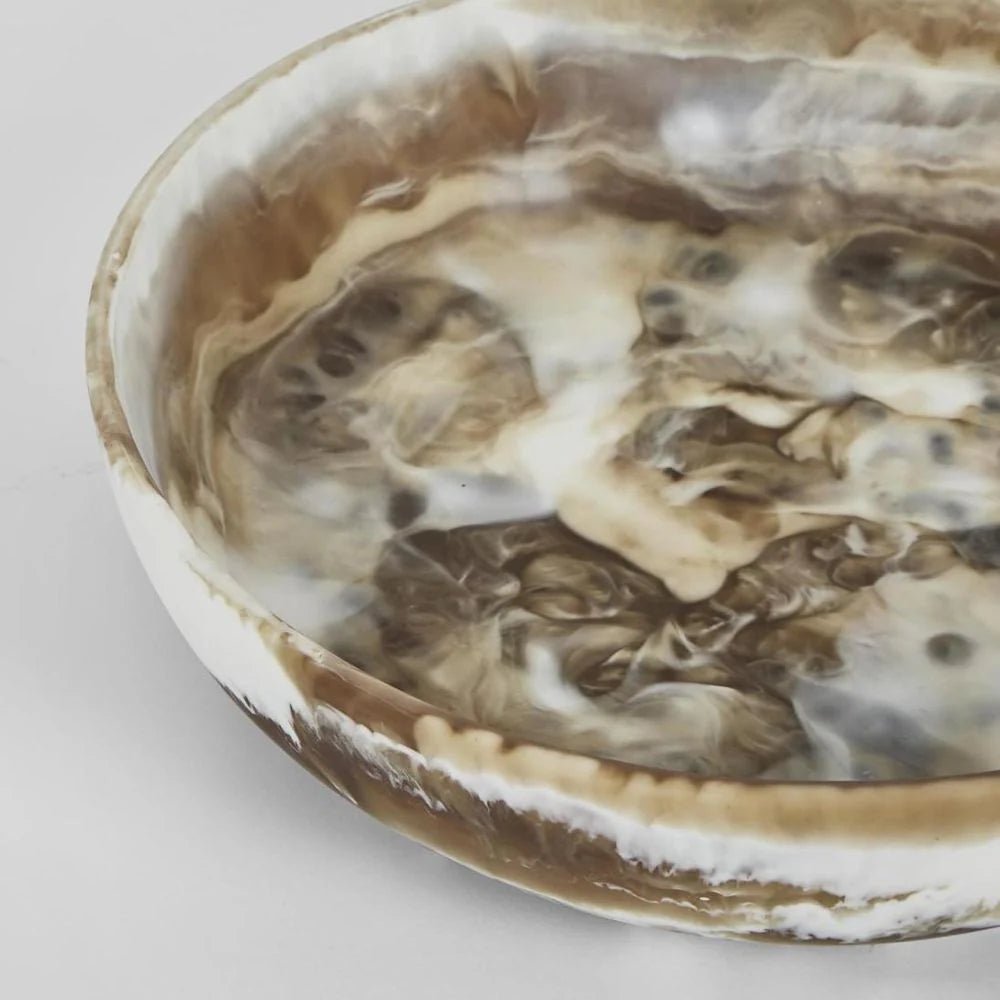HALO Swirl Resin Serving Bowl Large Latte - Just A Pinch Co