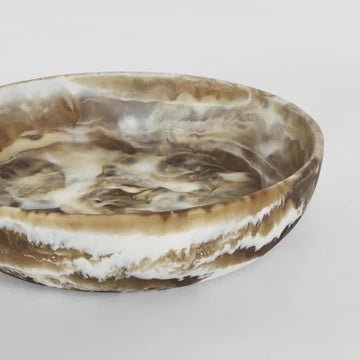 HALO Swirl Resin Serving Bowl Large Latte - Just A Pinch Co
