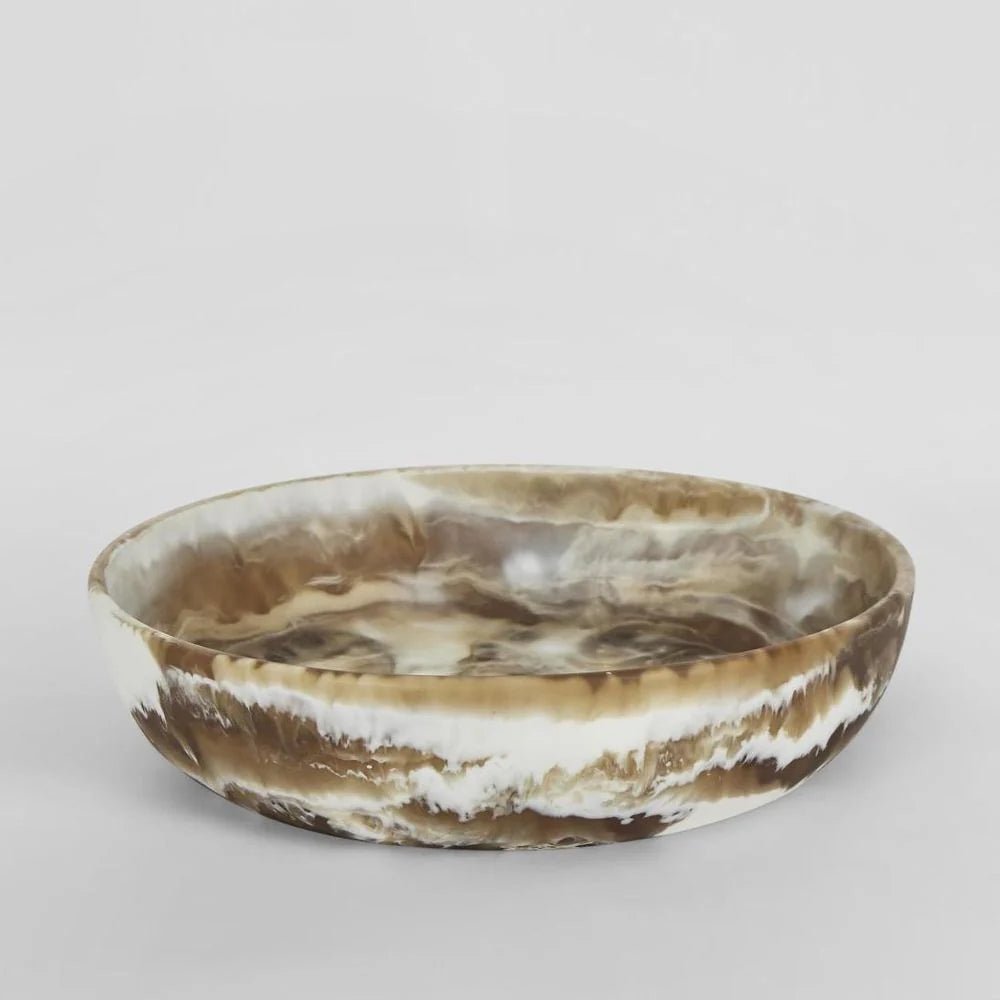 HALO Swirl Resin Serving Bowl Large Latte - Just A Pinch Co