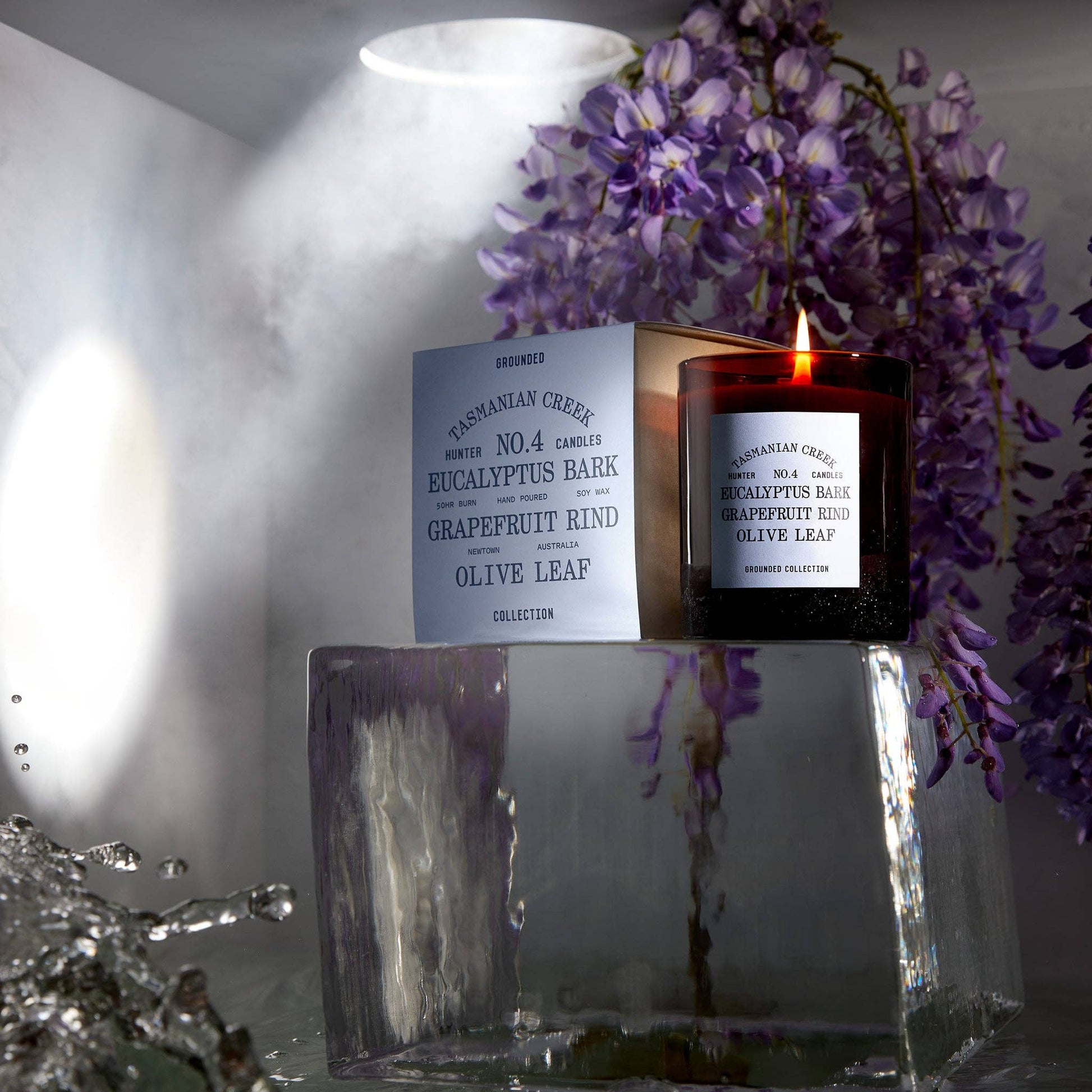 Hunter NO. 4 TASMANIAN CREEK / eucalyptus bark, grapefruit rind, olive leaf Candle - Just A Pinch & Co