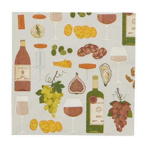 L'heure du Vin 20pk 3 Ply 33cm Napkin - Just A Pinch Co