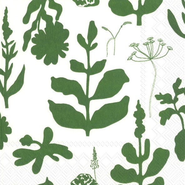 Marimekko - Elokuun Vorjot Green-Cocktail Napkins - Just A Pinch Co