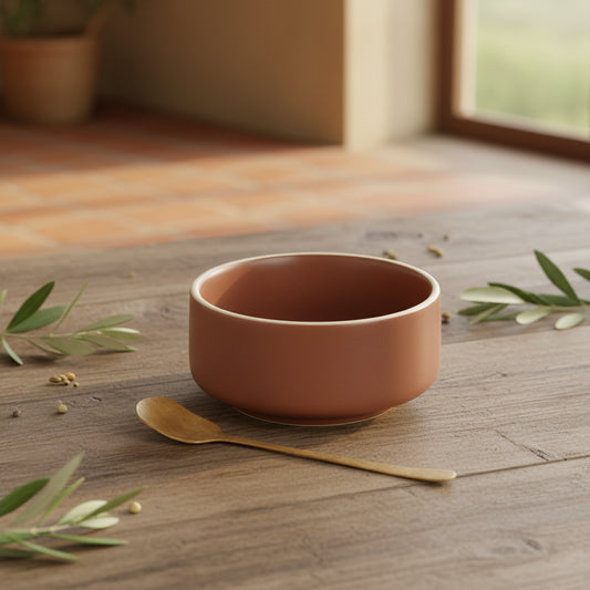 Paxton 2pc Bowl w/Spoon 10x5cm Rust ) - Just A Pinch Co