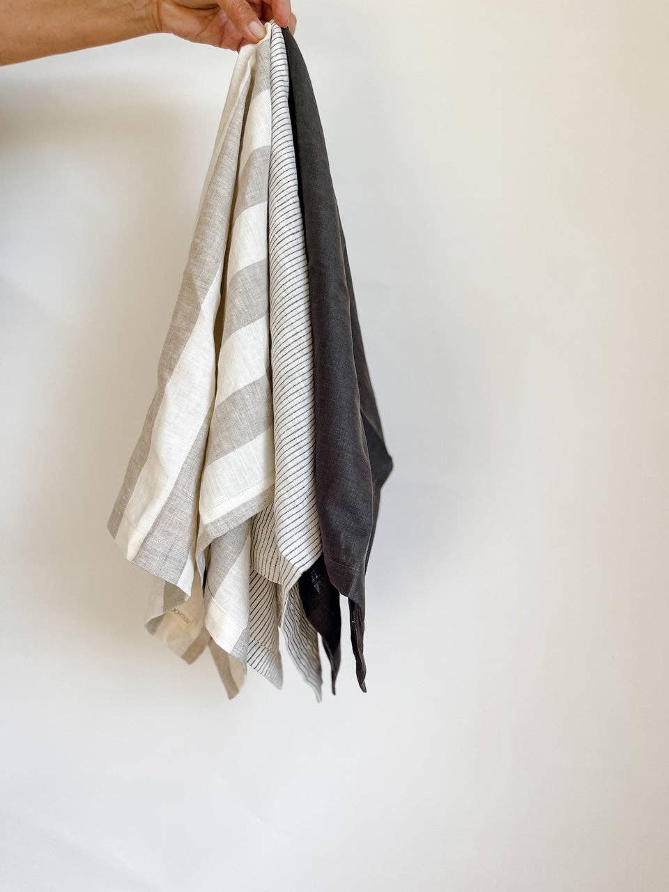 Pure French Linen Tea Towel - Dark Charcoal - Just A Pinch & Co