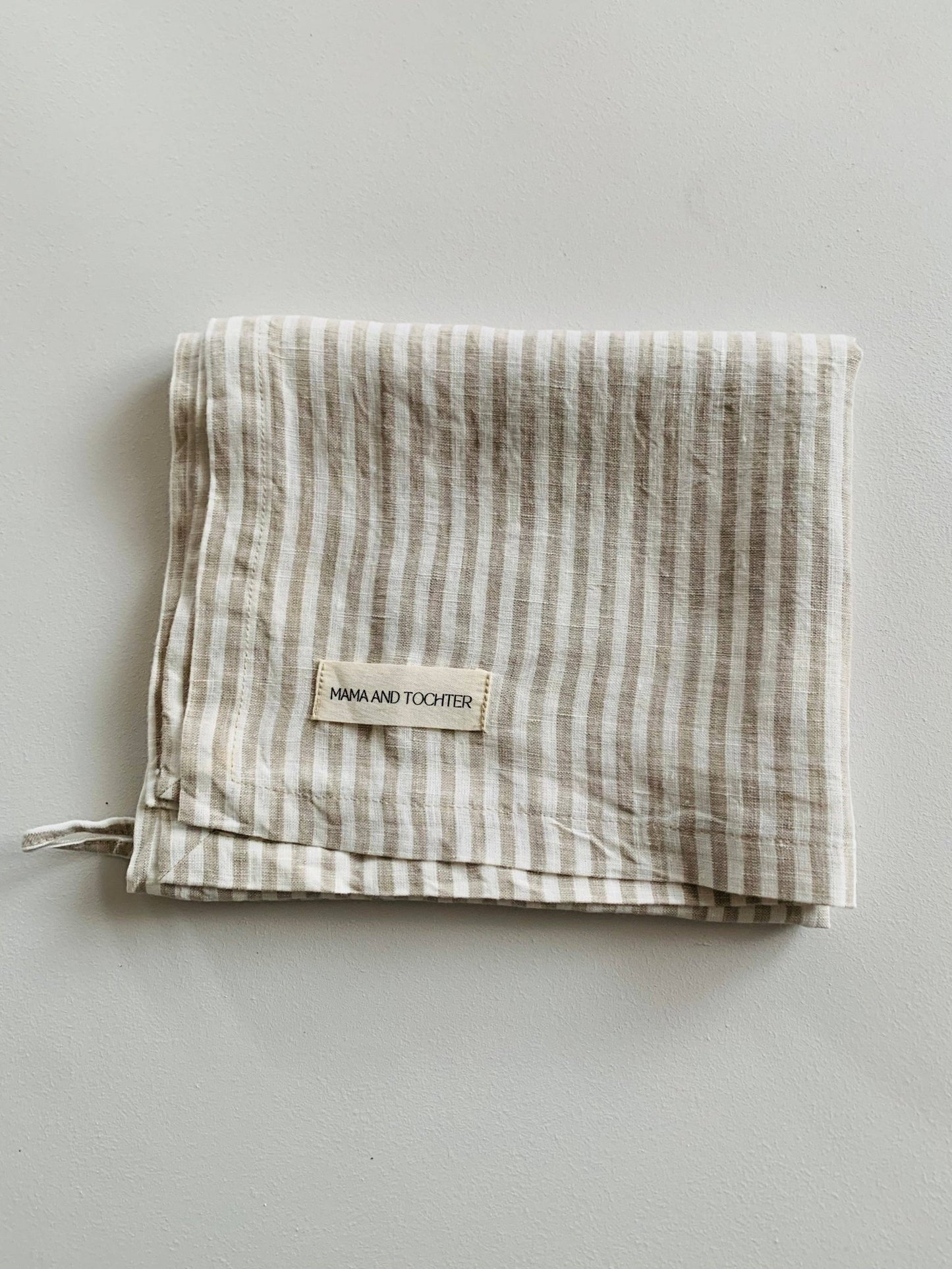 Pure French Linen Tea Towel - Nature Stripes - Just A Pinch & Co